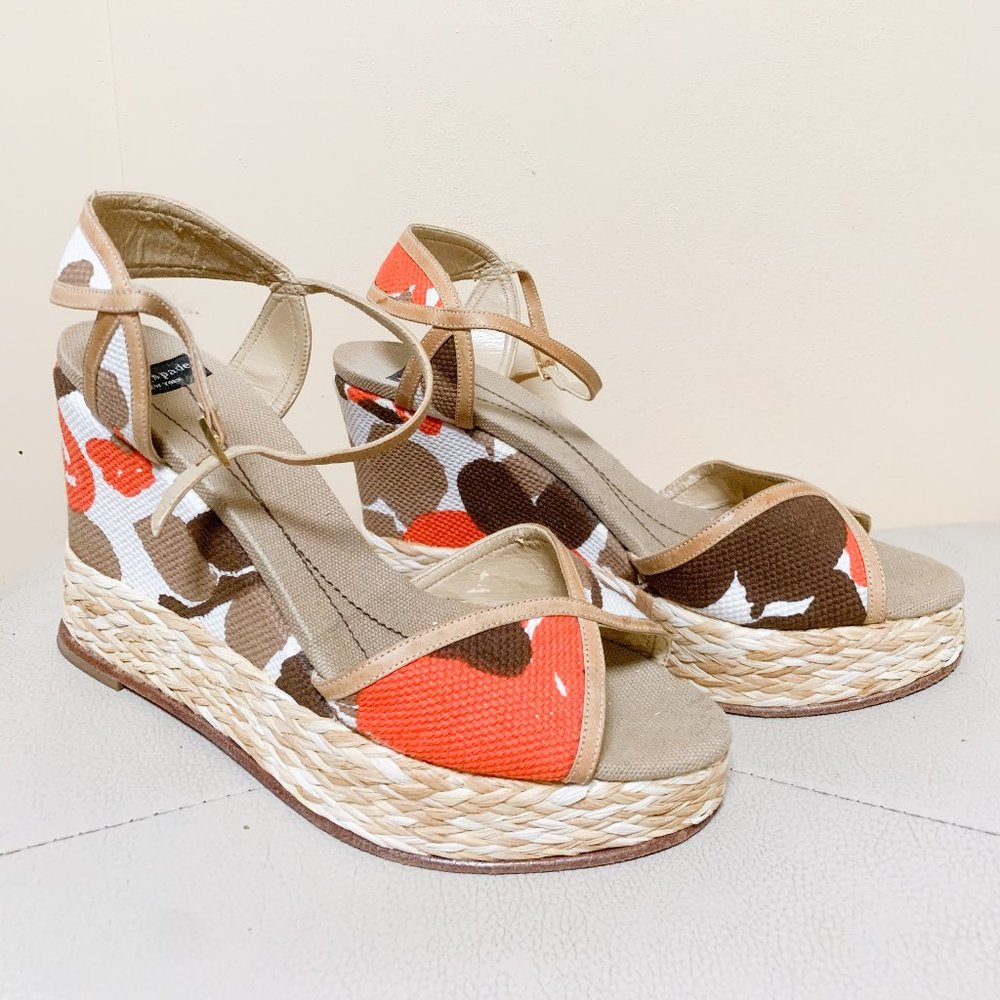 KATE SPADE floral wrapped sandals